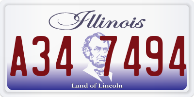 IL license plate A347494