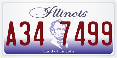 IL license plate A347499