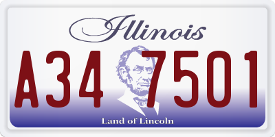 IL license plate A347501