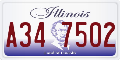 IL license plate A347502
