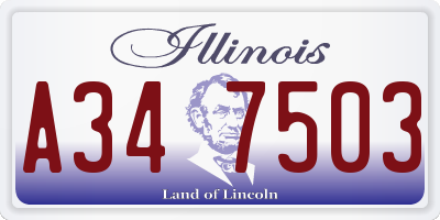 IL license plate A347503