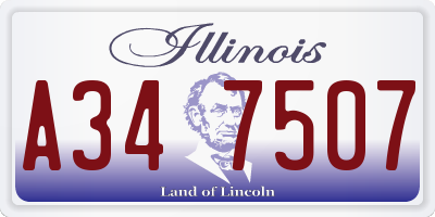 IL license plate A347507