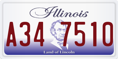 IL license plate A347510
