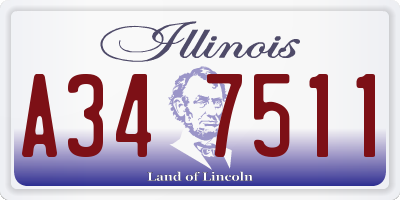 IL license plate A347511
