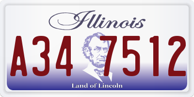 IL license plate A347512