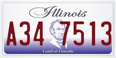 IL license plate A347513