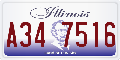IL license plate A347516