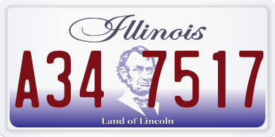 IL license plate A347517