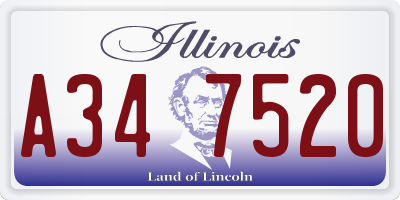 IL license plate A347520