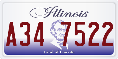 IL license plate A347522