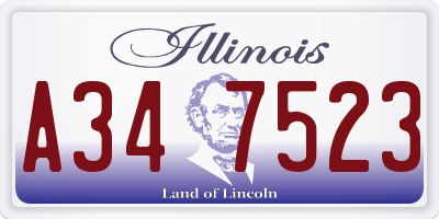 IL license plate A347523