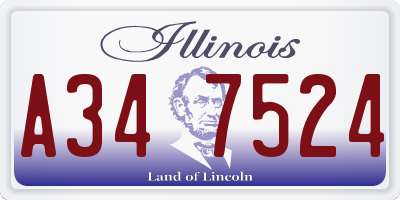 IL license plate A347524