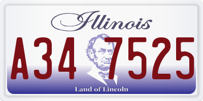 IL license plate A347525