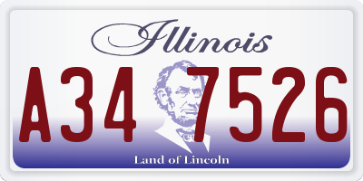IL license plate A347526