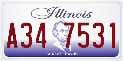 IL license plate A347531