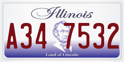 IL license plate A347532