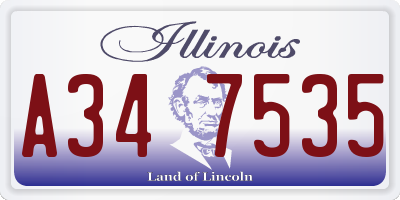 IL license plate A347535