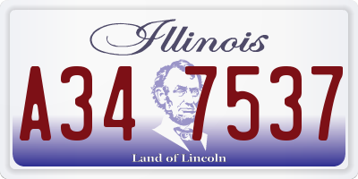 IL license plate A347537