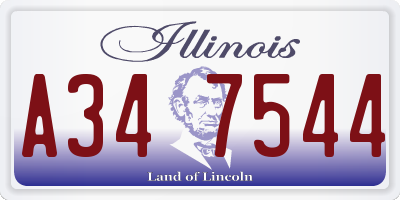 IL license plate A347544