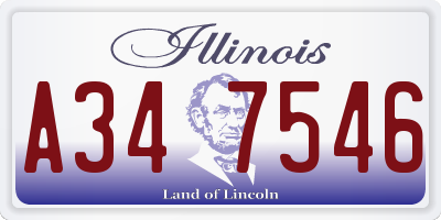 IL license plate A347546