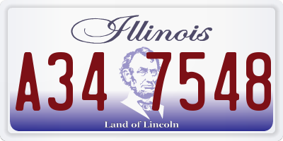 IL license plate A347548