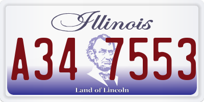 IL license plate A347553