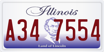 IL license plate A347554
