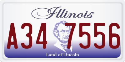 IL license plate A347556