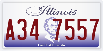 IL license plate A347557