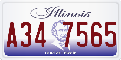 IL license plate A347565