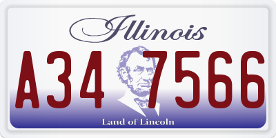 IL license plate A347566