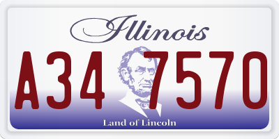 IL license plate A347570