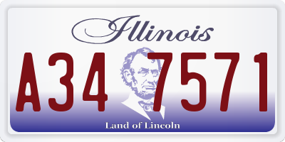 IL license plate A347571