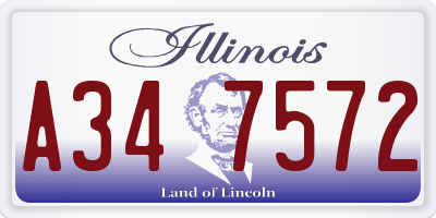 IL license plate A347572