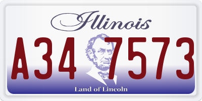 IL license plate A347573