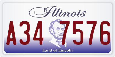 IL license plate A347576