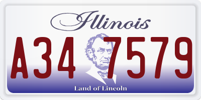 IL license plate A347579