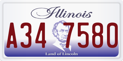 IL license plate A347580