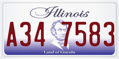 IL license plate A347583