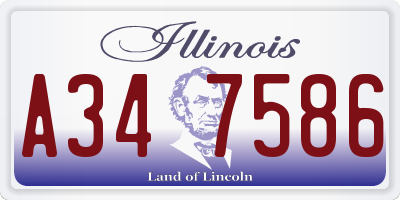 IL license plate A347586