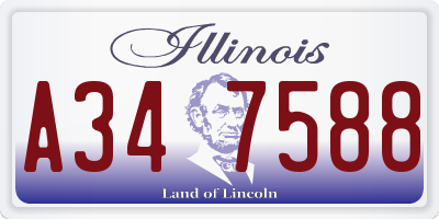 IL license plate A347588