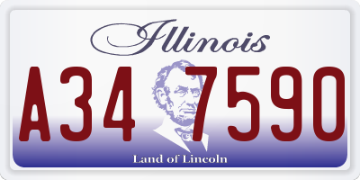 IL license plate A347590