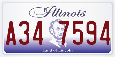 IL license plate A347594