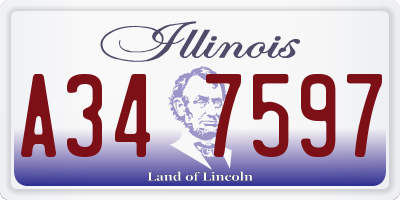 IL license plate A347597