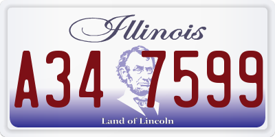 IL license plate A347599