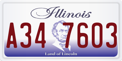 IL license plate A347603