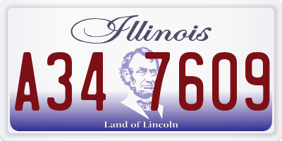IL license plate A347609