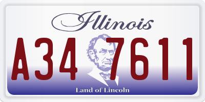 IL license plate A347611