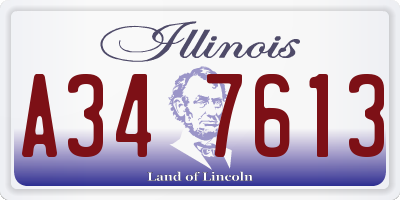 IL license plate A347613
