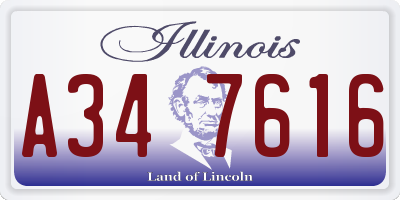 IL license plate A347616
